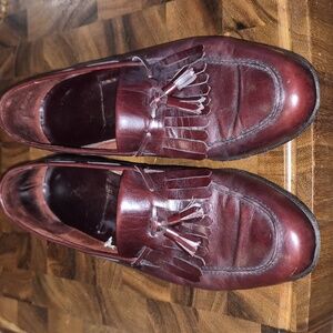Salvatore Ferragamo Men's Classic Leather Loafers - Crimson / Oxblood 9 1/2 D
